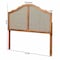 Baxton Studio Iris Vintage Classic Ash Walnut Finished Wood and Synthetic Rattan King Size Arched Headboard 181-11131-Zoro - alternate 7